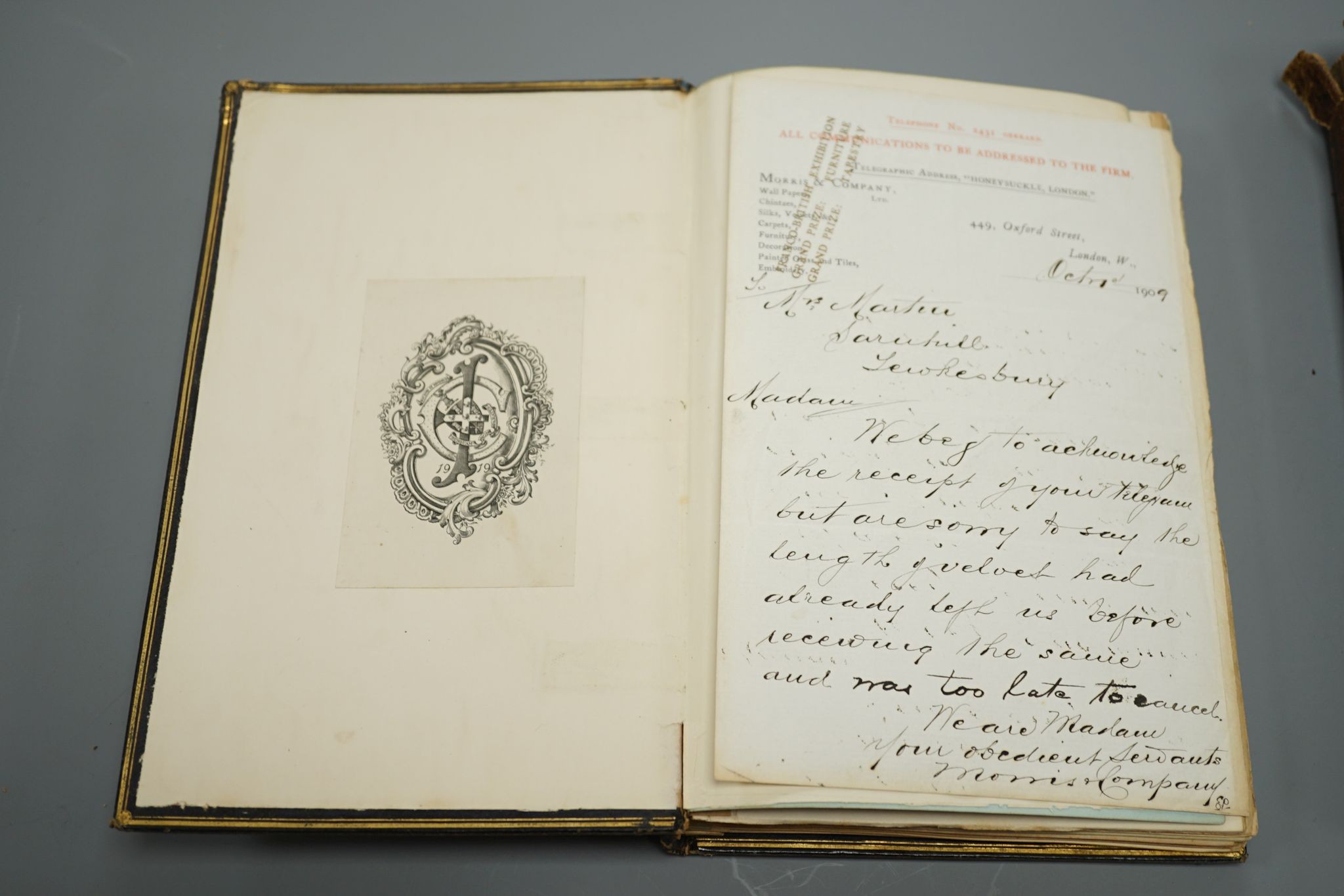 An album of 38 late 18th/early 19th century watercolour and pencil sketches by various hands, including two en grisaille, of Greek temples, by George Stanley Cary (1780-1822), others by Lady Mordaunt (1848-1906), John St